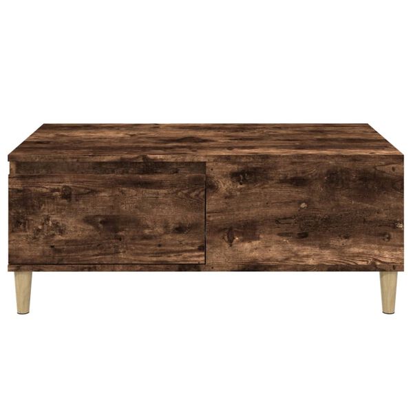 vidaXL Τραπεζάκι Σαλονιού Καπνιστή Δρυς 90x50x36,5 εκ. Επεξεργ. Ξύλο
