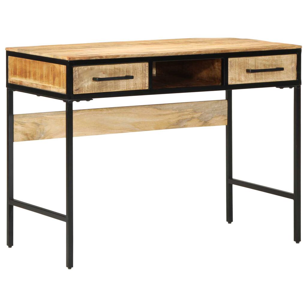 vidaXL Γραφείο 100x50x75 εκ. Μασίφ Ξύλο Rough Mango
