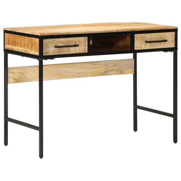 vidaXL Γραφείο 100x50x75 εκ. Μασίφ Ξύλο Rough Mango