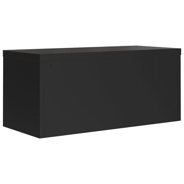 vidaXL Αρχειοθήκη Μαύρη 90 x 40 x 130 εκ. Ατσάλινη