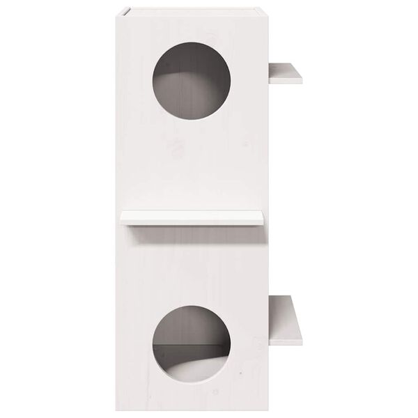 vidaXL &Sigma;&pi;ί&tau;&iota; &gamma;&iota;&alpha; &gamma;ά&tau;&epsilon;&sigmaf; &Lambda;&epsilon;&upsilon;&kappa;ό 43x43x90 cm &alpha;&pi;ό &mu;&alpha;&sigma;ί&phi; &xi;ύ&lambda;&omicron; &pi;&epsilon;ύ&kappa;&omicron;