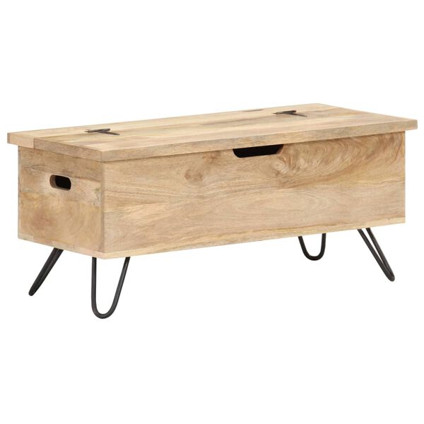 vidaXL Μπαούλο 90 x 40 x 45 εκ. από Μασίφ Ξύλο Μάνγκο