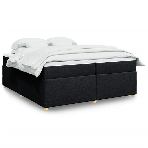 vidaXL &Kappa;&rho;&epsilon;&beta;ά&tau;&iota; Boxspring &mu;&epsilon; &Sigma;&tau;&rho;ώ&mu;&alpha; &Mu;&alpha;ύ&rho;&omicron; 200x200 &epsilon;&kappa;. &Upsilon;&phi;&alpha;&sigma;&mu;ά&tau;&iota;&nu;&omicron;