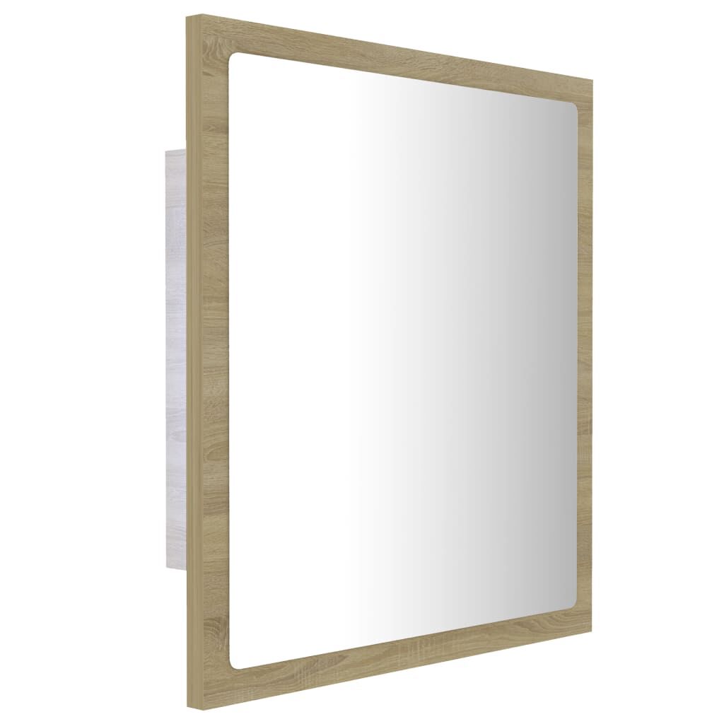 vidaXL Καθρέφτης Μπάνιου με LED Sonoma Δρυς 40x8,5x37 εκ. Ακρυλικός