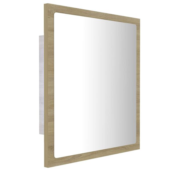 vidaXL Καθρέφτης Μπάνιου με LED Sonoma Δρυς 40x8,5x37 εκ. Ακρυλικός