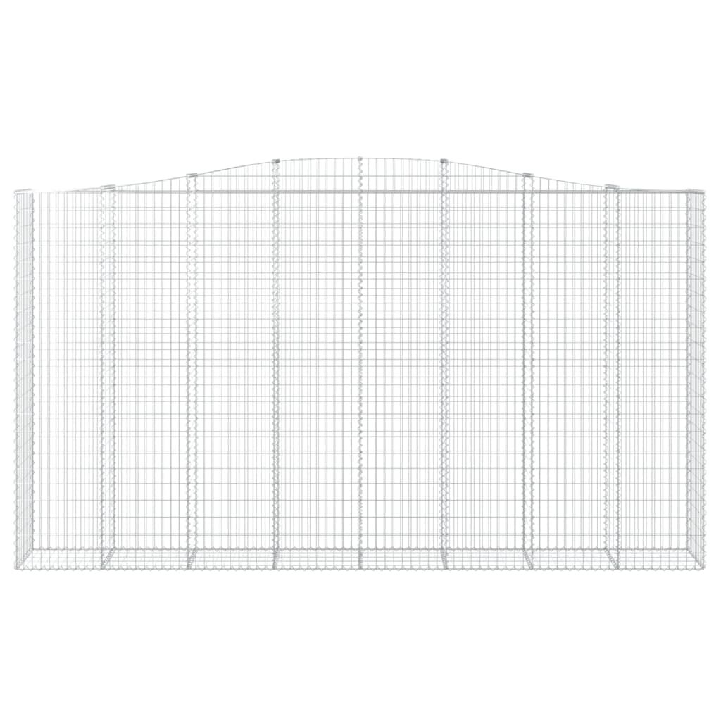 vidaXL Συρματοκιβώτια Τοξωτά 5 τεμ. 400x50x220/240 εκ. Γαλβαν. Ατσάλι