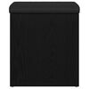 vidaXL Παγκάκι Αποθήκευσης με μαξιλάρι Μαύρη δρυς 42 x 42 x 45 cm