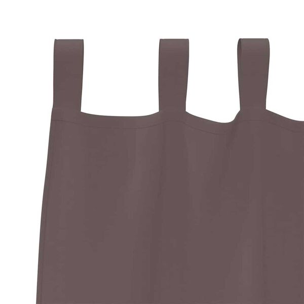 vidaXL Κουρτίνες 2 pcs Σκούρο καφέ Σκούρο καφέ Πολυεστέρας