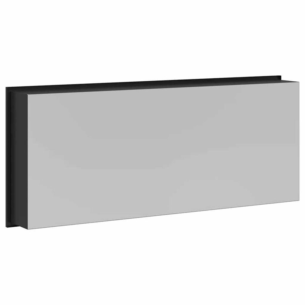 vidaXL Νίτσα Μπάνιου Μαύρο 75 x 30 x 9.5 εκ. Ανοξείδωτο ατσάλι