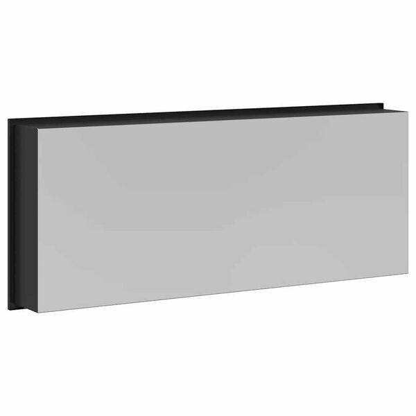 vidaXL Νίτσα Μπάνιου Μαύρο 75 x 30 x 9.5 εκ. Ανοξείδωτο ατσάλι