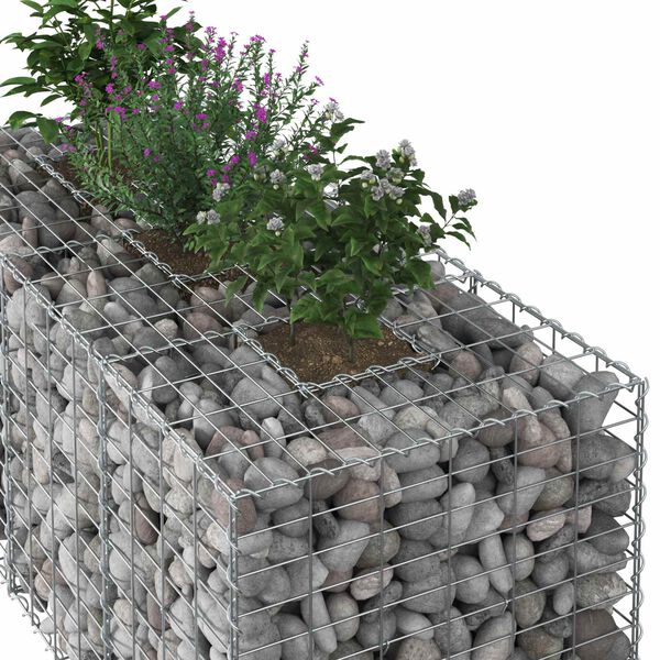 vidaXL &Alpha;&nu;&alpha;&sigma;&eta;&kappa;&omega;&mu;έ&nu;&omicron; &kappa;&rho;&epsilon;&beta;ά&tau;&iota; gabion &Alpha;&sigma;&eta;&mu;ί 140 x 60 x 55 &epsilon;&kappa;