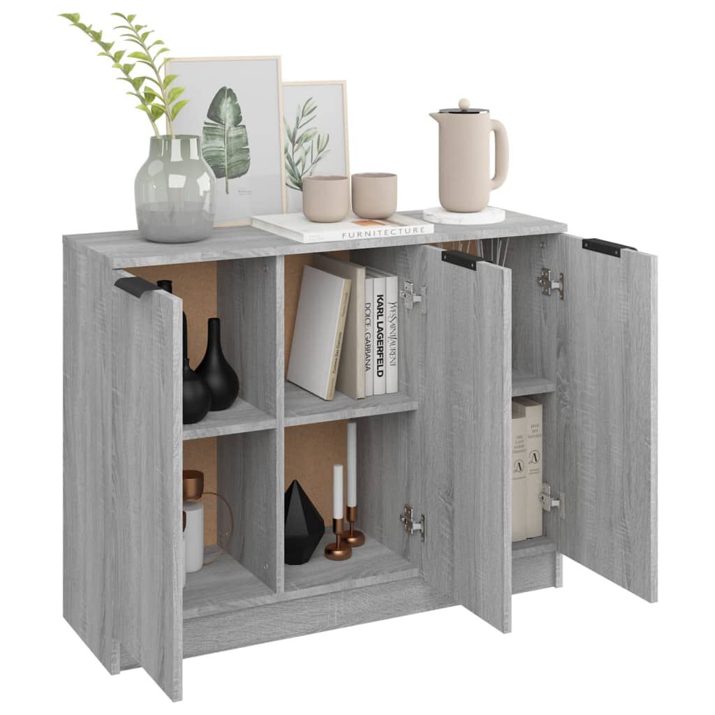 vidaXL Ντουλάπι Γκρι Sonoma 90,5 x 30 x 70 εκ. από Επεξεργασμένο Ξύλο