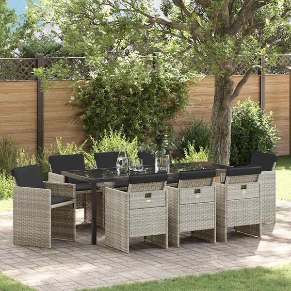 vidaXL &Sigma;έ&tau; &phi;&alpha;&gamma;&eta;&tau;&omicron;ύ &gamma;&iota;&alpha; &kappa;ή&pi;&omicron; 9 pcs &Alpha;&nu;&omicron;&iota;&chi;&tau;ό &gamma;&kappa;&rho;&iota; &sigma;&upsilon;&nu;&theta;&epsilon;&tau;&iota;&kappa;ό &rho;&alpha;&tau;ά&nu;