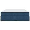 vidaXL Κρεβάτι με αποθηκευτικό χώρο και στρώμα Μπλε 140 x 190 cm