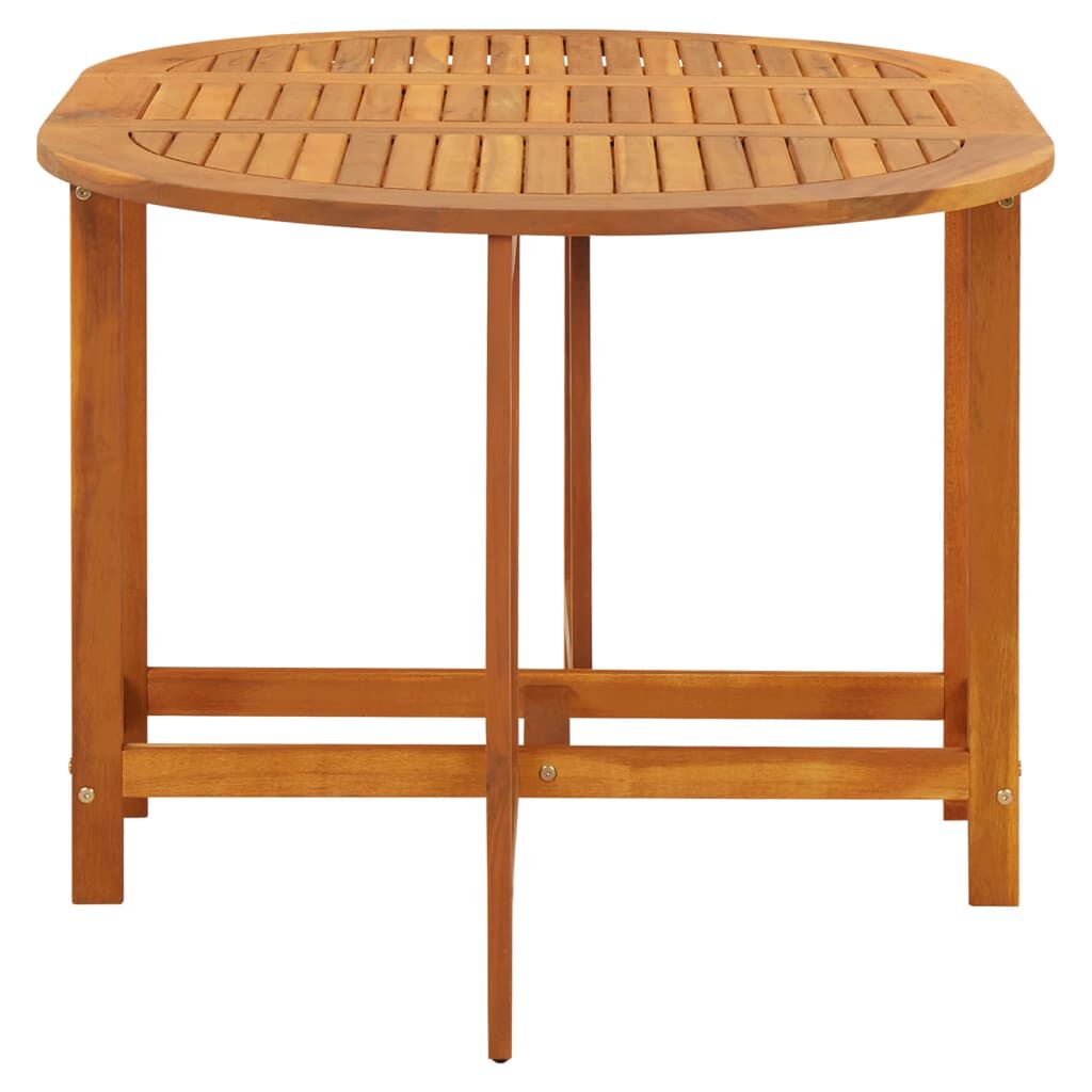 vidaXL Τραπέζι Κήπου 130 x 90 x 72 εκ. από Μασίφ Ξύλο Ακακίας