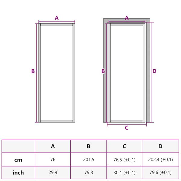 vidaXL Εσωτερική Πόρτα Μαύρη 76x201,5 εκ. Ψημένο Γυαλί και Αλουμίνιο