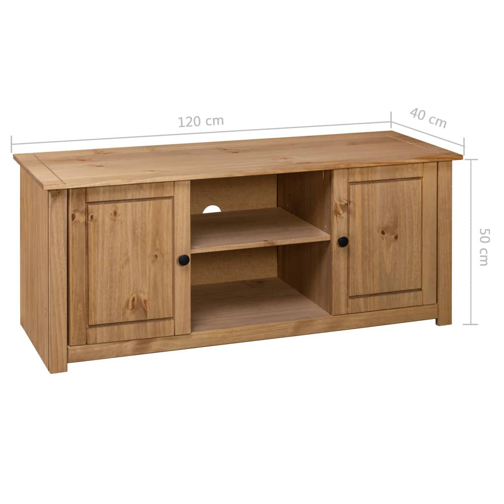 vidaXL Έπιπλο TV 120x40x50 εκ. Μασίφ Ξύλο Πεύκου Σειρά Panama