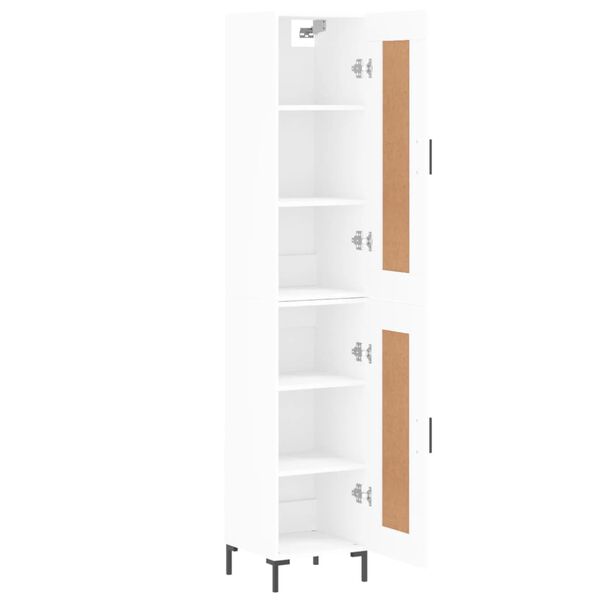 vidaXL Ντουλάπι Λευκό 34,5 x 34 x 180 εκ. από Επεξεργασμένο Ξύλο