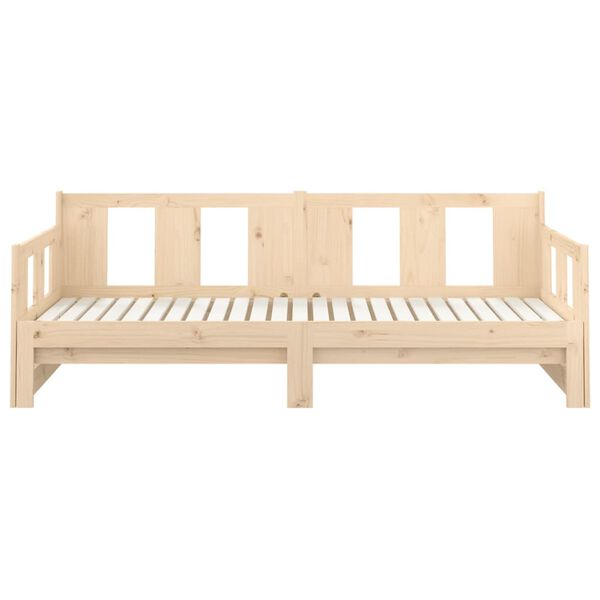 vidaXL Καναπές Κρεβάτι Συρόμενος 2x(90x200) εκ. Μασίφ Ξύλο Πεύκου