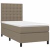 vidaXL &Kappa;&rho;&epsilon;&beta;ά&tau;&iota; Boxspring &mu;&epsilon; &Sigma;&tau;&rho;ώ&mu;&alpha; & LED Taupe 80x200 &epsilon;&kappa;. &Upsilon;&phi;&alpha;&sigma;&mu;ά&tau;&iota;&nu;&omicron;