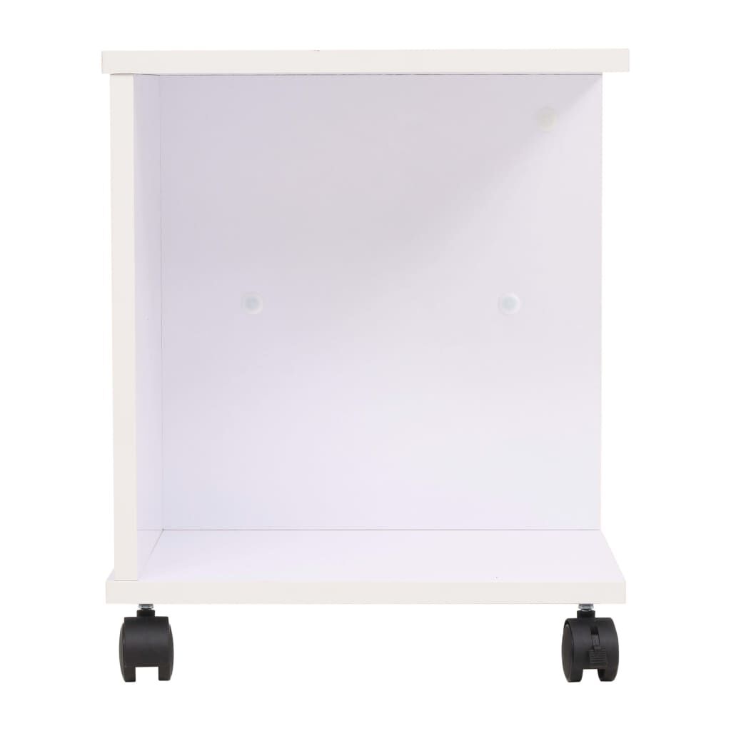 vidaXL Ραφιέρα με Ρόδες Λευκό Χρώμα 50 x 35 x 42 εκ.