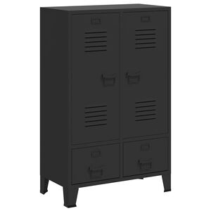 vidaXL &Nu;&tau;&omicron;&upsilon;&lambda;ά&pi;&iota; &mu;&epsilon; &Beta;&iota;&omicron;&mu;&eta;&chi;&alpha;&nu;&iota;&kappa;ό &Sigma;&tau;&iota;&lambda; &Mu;&alpha;ύ&rho;&omicron; 67 x 35 x 107 &epsilon;&kappa;. &Mu;&epsilon;&tau;&alpha;&lambda;&lambda;&iota;&kappa;ό