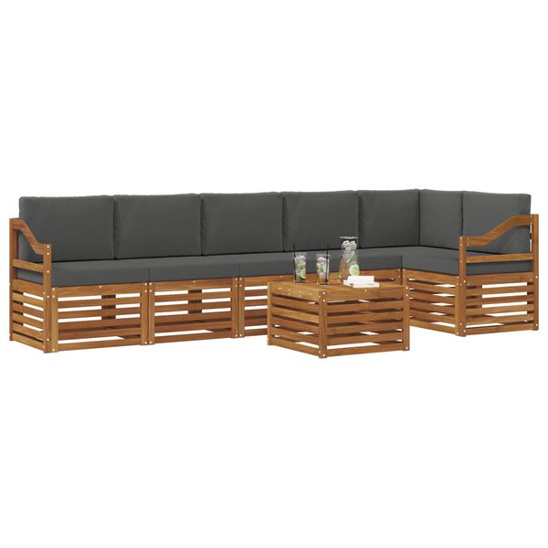 vidaXL &Sigma;&alpha;&lambda;&omicron;&nu;ά&kappa;&iota; &Gamma;&omega;&nu;&iota;&alpha;&kappa;&omicron;ύ &Kappa;&alpha;&nu;&alpha;&pi;έ &mu;&epsilon; &mu;&alpha;&xi;&iota;&lambda;ά&rho;&iota; 7 pcs &Phi;&upsilon;&sigma;&iota;&kappa;ό &kappa;&alpha;&iota; &Alpha;&nu;&theta;&rho;&alpha;&kappa;ί