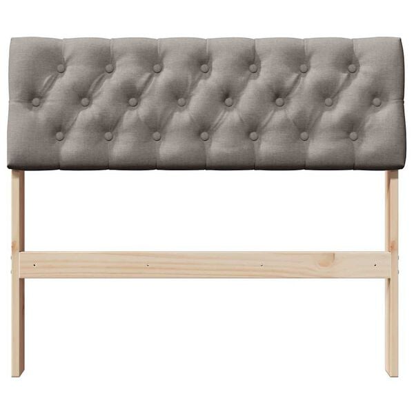 vidaXL Ταπετσαρισμένο κεφαλάρι Taupe 90 cm Στερεά ξυλεία πεύκου