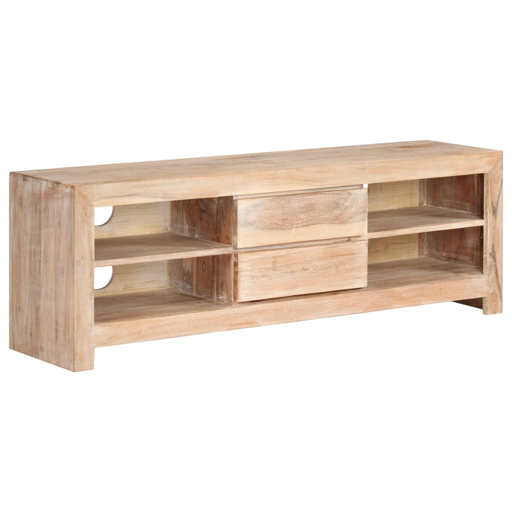 vidaXL Έπιπλο Τηλεόρασης Ανοιχτό Καφέ 120x30x40 εκ. Μασίφ Ξύλο Ακακίας