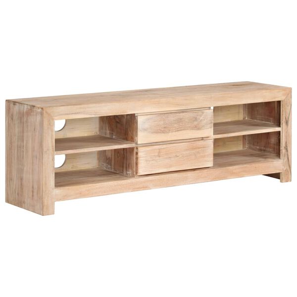 vidaXL Έπιπλο Τηλεόρασης Ανοιχτό Καφέ 120x30x40 εκ. Μασίφ Ξύλο Ακακίας