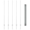 vidaXL Τείχος και Πόστ Ασημί 1,5 x 10 m Ατσάλι