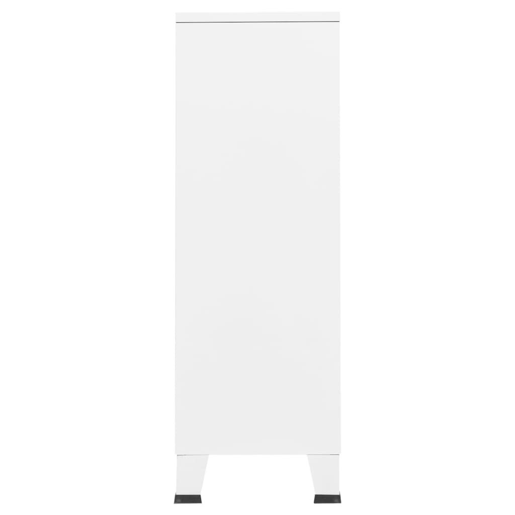 vidaXL Ντουλάπα Βιομηχανική Λευκή 67 x 35 x 107 εκ. Ατσάλινη