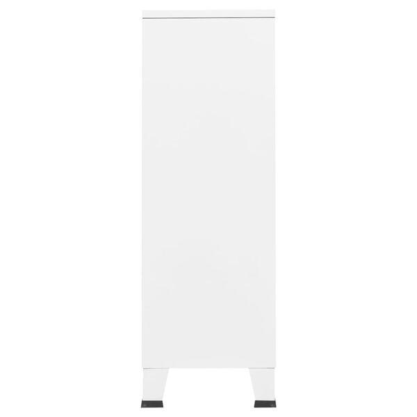 vidaXL Ντουλάπα Βιομηχανική Λευκή 67 x 35 x 107 εκ. Ατσάλινη