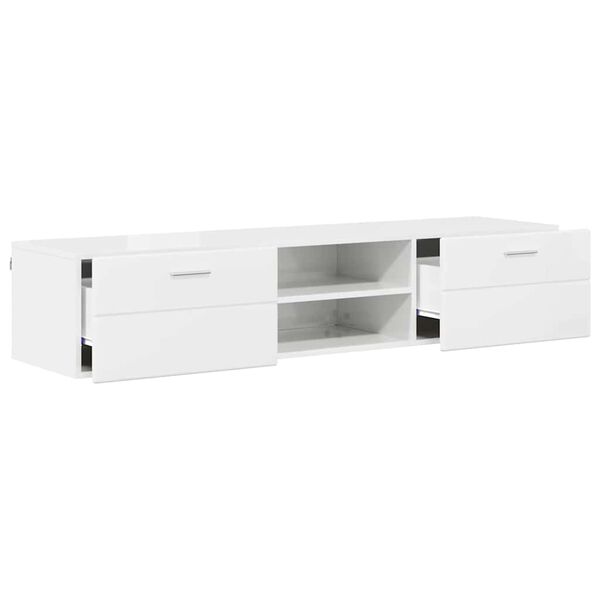 vidaXL Ντουλάπι TV με συρτάρι Γκρι σκυροδέματος 150 x 39 x 30 εκ