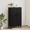 vidaXL Highboard &Mu;&alpha;ύ&rho;&eta; &Omicron;&xi;&upsilon;ά 69,5 x 30 x 115 &epsilon;&kappa; &Epsilon;&pi;&epsilon;&xi;&epsilon;&rho;&gamma;&alpha;&sigma;&mu;έ&nu;&omicron; &xi;ύ&lambda;&omicron;