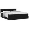 vidaXL Οθωμανικό κρεβάτι με στρώμα Μαύρο 160x200cm Velvet