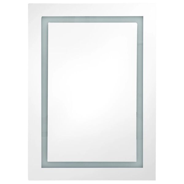 vidaXL Καθρέφτης Μπάνιου με Ντουλάπι & LED Χρώμα Δρυός 50x13x70 εκ.