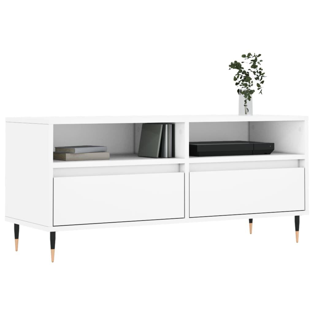 vidaXL Έπιπλο Τηλεόρασης Λευκό 100x34,5x44,5 εκ. Επεξεργασμένο Ξύλο