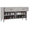 vidaXL Παπουτσοθήκη Γκρι Sonoma 102x35x55 εκ. από Επεξεργασμένο Ξύλο