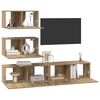 vidaXL Σετ επίπλου τηλεόρασης 4 pcs artisan δρυς Επεξεργασμένο ξύλο