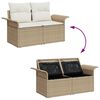 vidaXL Σετ Καναπέ Κήπου με αποθήκευση 8 pcs Μπεζ Πολυ ράταν