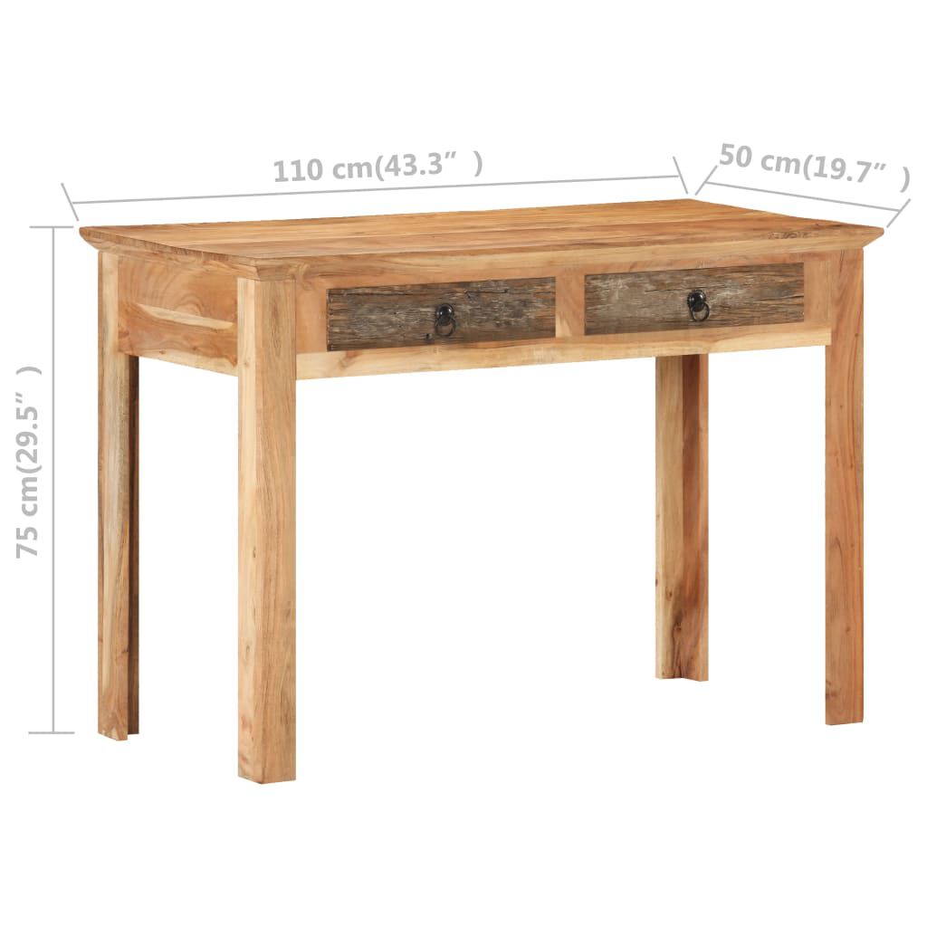 vidaXL Γραφείο 110 x 50 x 75 εκ. από Μασίφ Ανακυκλωμένο Ξύλο