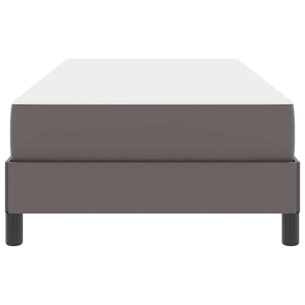 vidaXL Κρεβάτι Άλλο Γκρι 90 x 190 cm Τεχνητό δέρμα