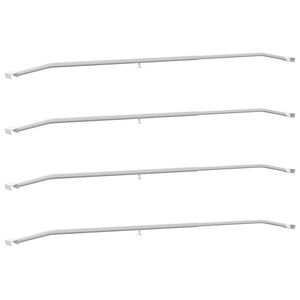 vidaXL κατάλληλο για επίπεδη στήριξη ταπήτων 4 pcs Ασημί 130-210 εκ