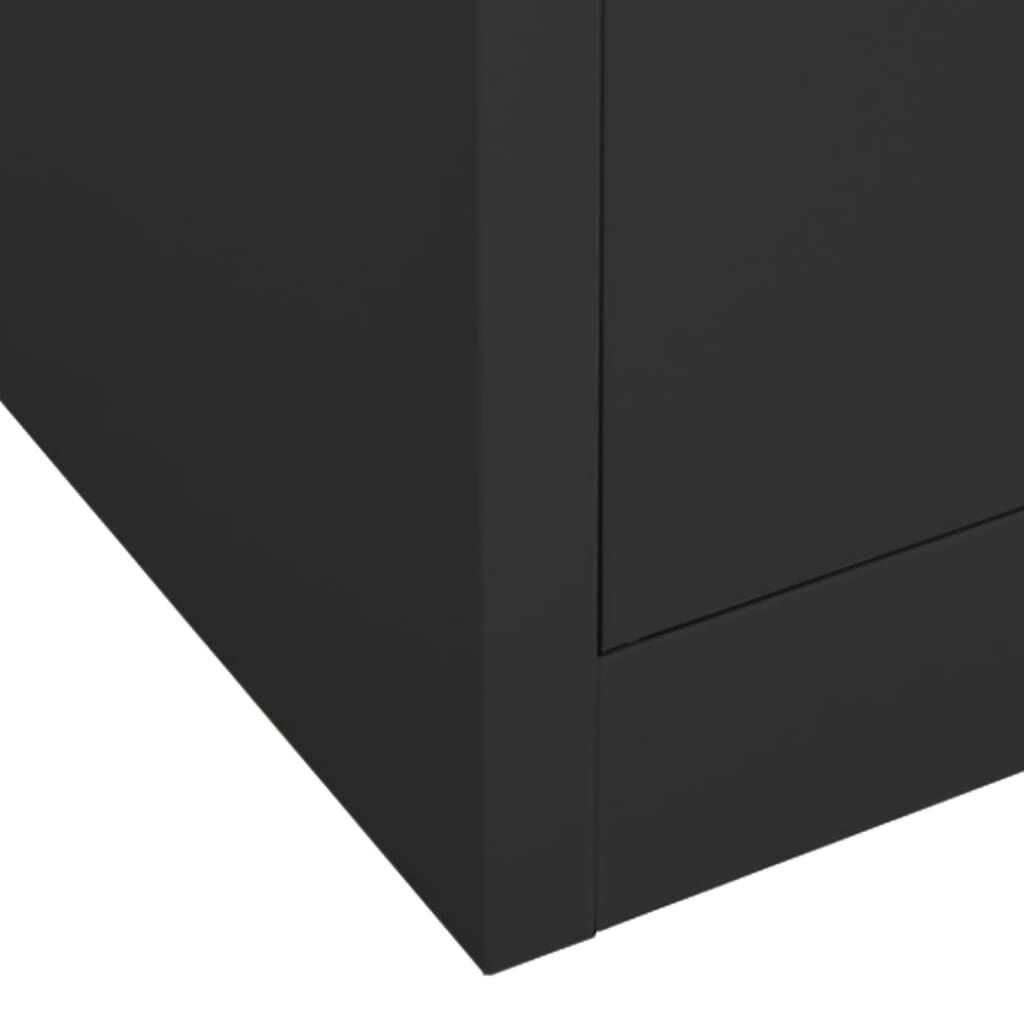 vidaXL Ντουλάπα Ανθρακί 80 x 50 x 180 εκ. Ατσάλινη