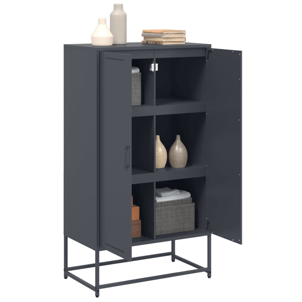 vidaXL Ντουλάπι Ανθρακί 68,5x38,5x123,5 εκ. από Ατσάλι
