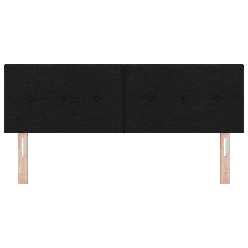 vidaXL Κεφαλάρι με κεφαλάρι Μαύρο 140 cm ύφασμα