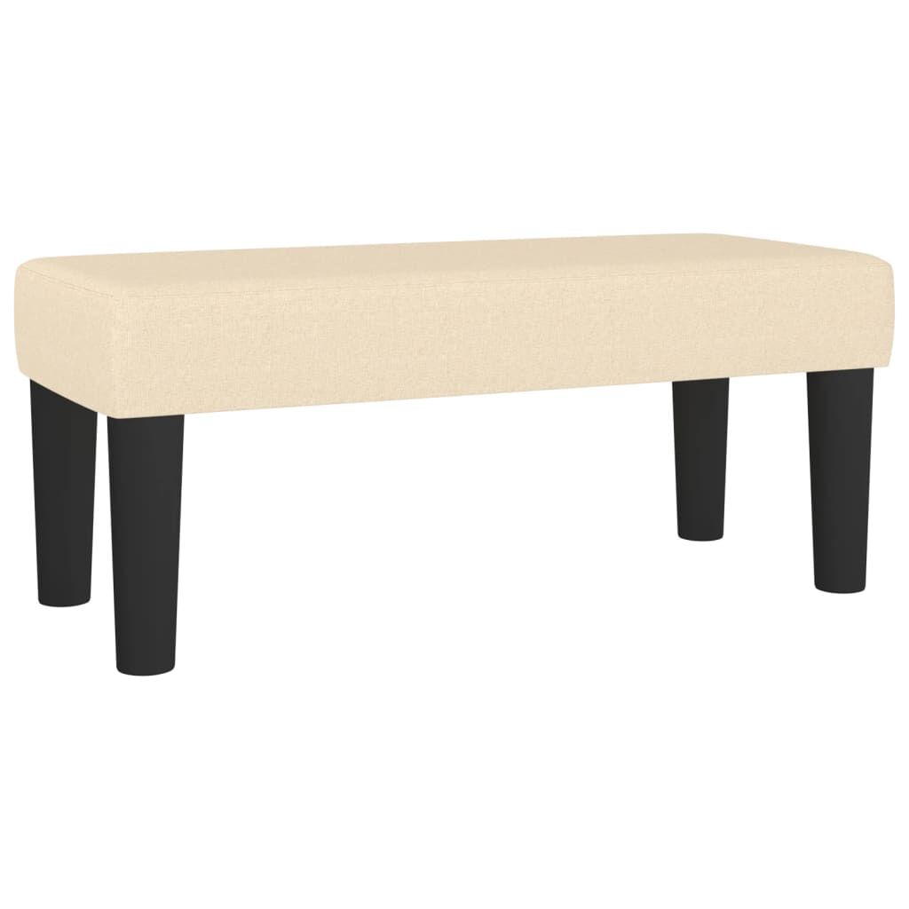 vidaXL Κρεβάτι Boxspring με Στρώμα Κρεμ 120x190 εκ. Υφασμάτινο