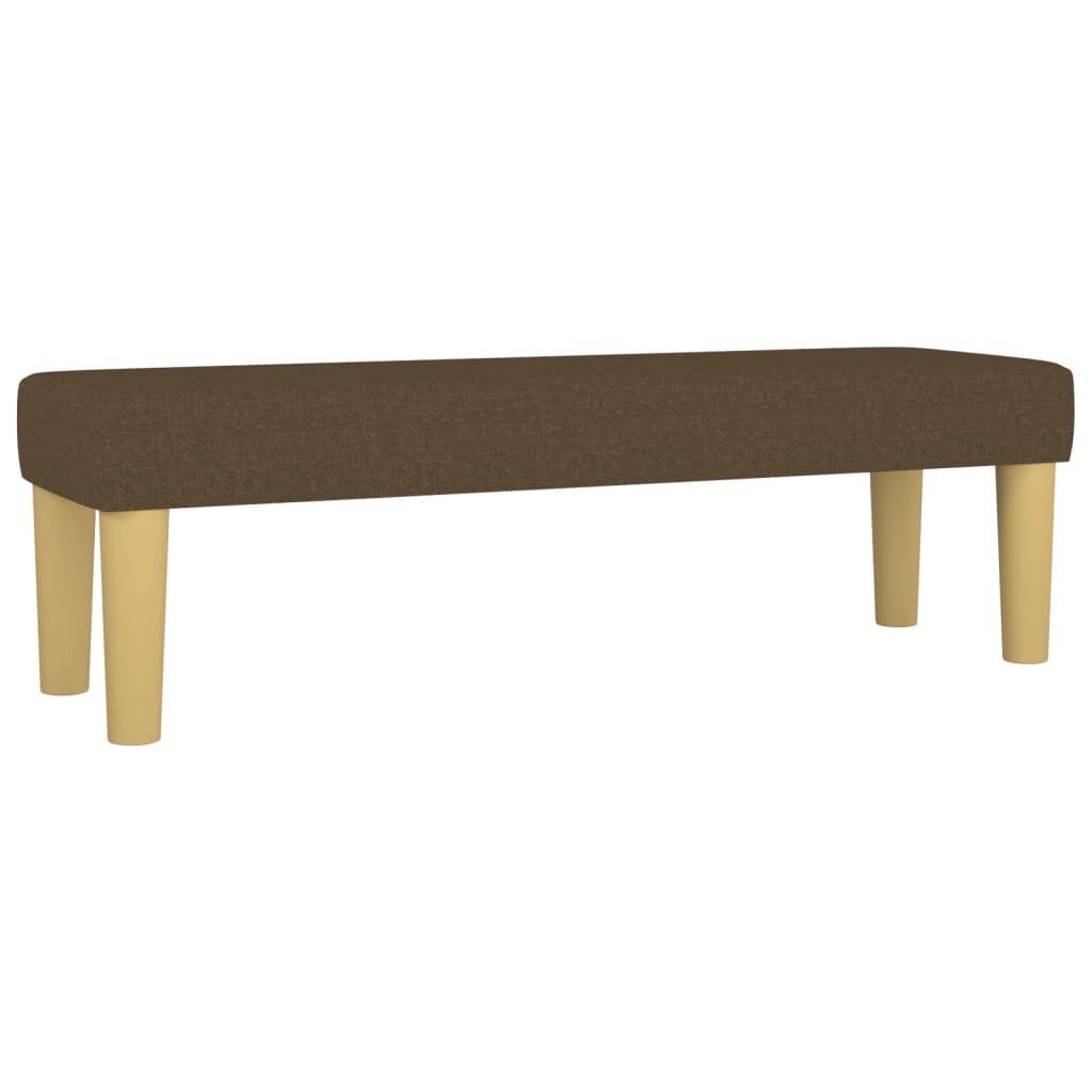 vidaXL Κρεβάτι Boxspring με Στρώμα Σκούρο Καφέ 140x200 εκ Υφασμάτινο