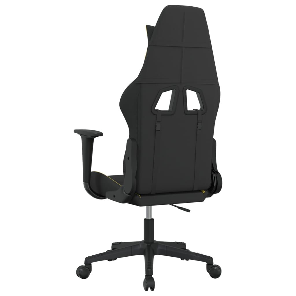 vidaXL Καρέκλα Μασάζ Gaming Μαύρο και Αν. Πράσινο Υφασμάτινη